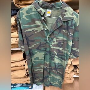 Vintage Men’s Woodland Camouflage Polo Shirt